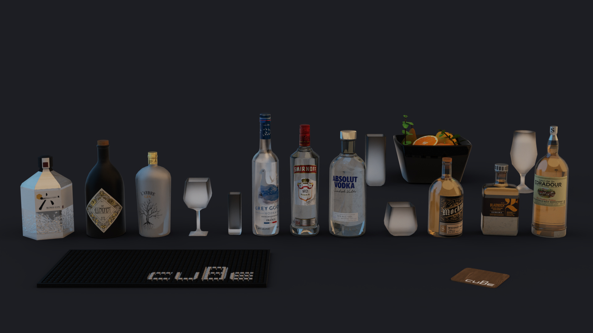 cube Bar Bottles